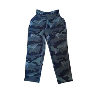 Old Navy PowerSoft Leggings Womens Size S Green Camo High-Waisted 7/8